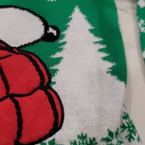 NEW PEANUTS SNOOPY Puffer Jacket Ugly Christmas Sweater Unizex Small - Picture 12 of 14